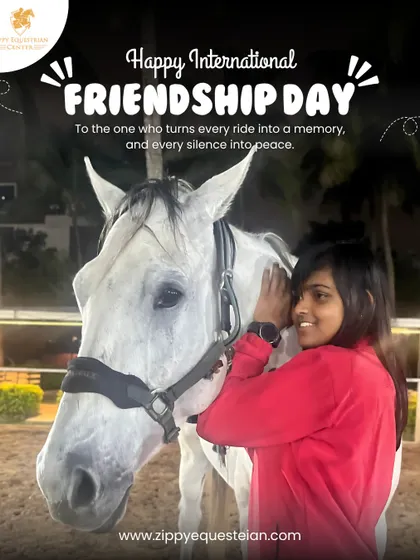 Happy Friendship Day to the one who turns every ride into a memory. We celebrate the silent, trusting bond between horse and rider that needs no words.