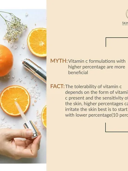 When it comes to Vitamin C, more is not always more. Higher concentrations can irritate sensitive skin. I typically recommend starting with a 10 percent formulation to see how your skin tolerates it before considering a stronger product.