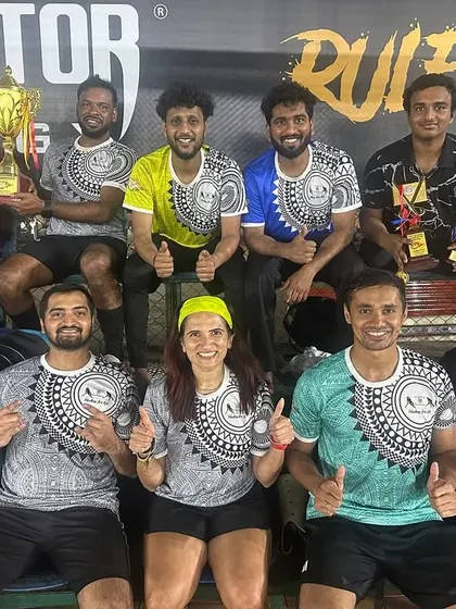 Our team proudly displays their trophy and individual awards after a successful tournament. These achievements are a result of collective effort and dedication.