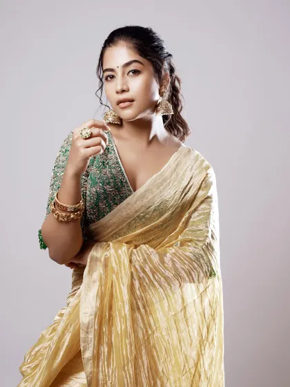 Another shot of Sampada, showcasing the versatility of a natural makeup look. It's fresh, timeless, and lets her personality shine.