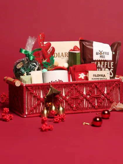 A festive array of images showcasing my Christmas collection, including close-ups of candles, luxury items, and various hamper styles.