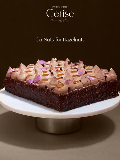My "Go Nuts for Hazelnuts" entremet is a celebration of texture and flavour. It's built on a foundation of rich hazelnut and chocolate, designed for those who love a nutty, satisfying dessert.