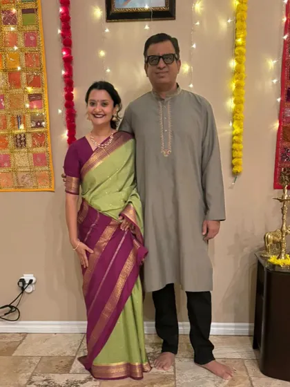 Another lovely photo of the couple. It's wonderful to be a part of your festive moments.