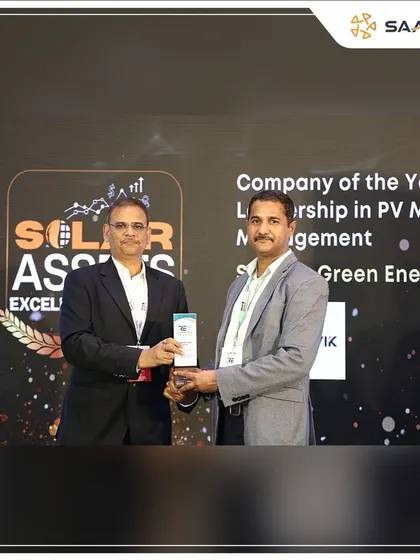 We were honored with the 'Company of the Year: Leadership in Asset Management Practices' award at the RE ASSETS INDIA 2024 Leadership Awards. This recognizes our commitment to excellence and innovation in renewable energy.