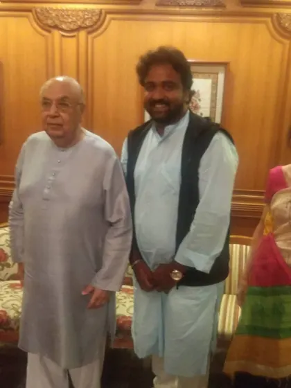 With my Guruji, a moment of respect and gratitude. The blessings of the guru are the most important thing in a musician's life.