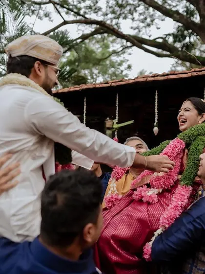 An emotional embrace between the bride and her family. These are the heartfelt, tear-jerking moments that we feel privileged to witness and preserve forever.