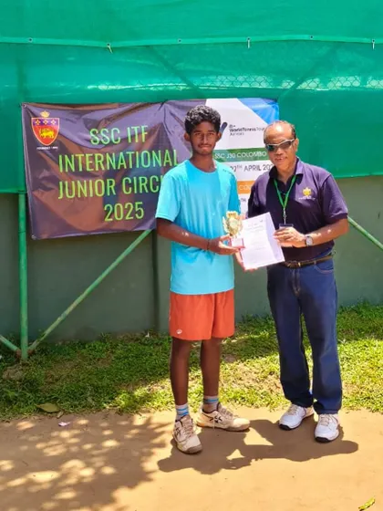 This is what hard work looks like. We are proud to see our player, Mahit Mekala, clinch the Singles title at the ITF J30 in Colombo. Our goal is to prepare athletes for success on national and international stages.