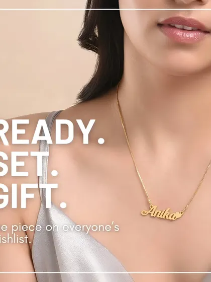 A personalized script necklace is my signature offering. This piece, featuring the name 'Anika', shows the delicate and elegant flow of the custom script, making it a perfect everyday accessory or a thoughtful gift.