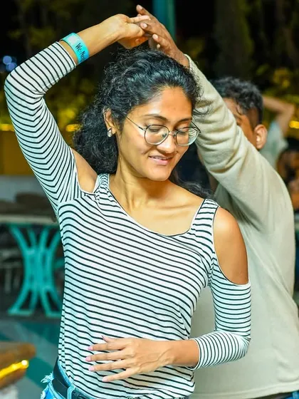 Lost in the music and the moment. This is what it feels like to let go and just dance at La Rumba.