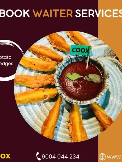 Crispy potato wedges served with a tangy dip. A perfect, crowd-pleasing starter to get any party going.
