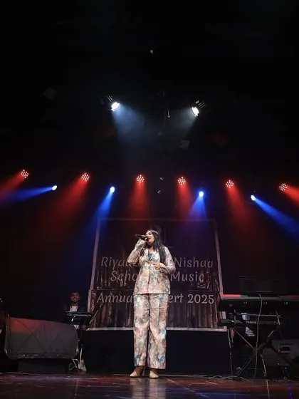Me, in my element, singing from the heart on the annual concert stage. This is where I feel most alive.