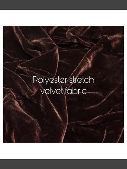 A deep brown polyester stretch velvet, another example of the luxurious and tactile fabrics that form the basis of my couture collections.