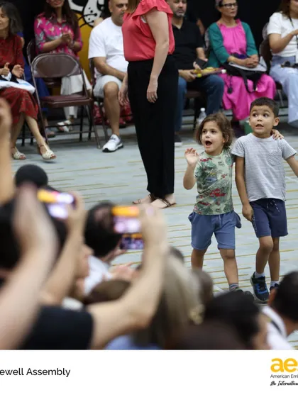 The youngest members of our community walk in the Elementary School Farewell Assembly, their faces a mix of excitement and wonder. This event celebrates every student's journey, whether they are moving up or moving on.