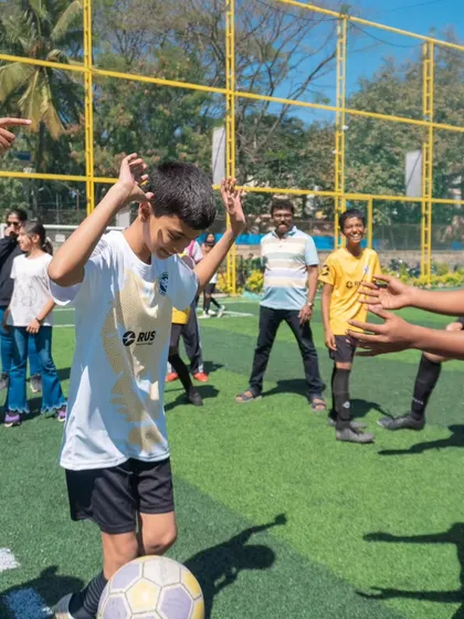The thrill of a fun game during our Annual Day. It's all about participation, laughter, and making memories.