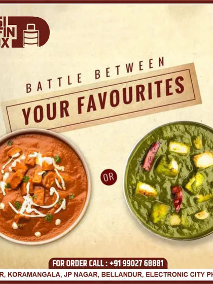 Here's a fun battle between two favorites: a creamy, tomato-based paneer curry versus a rich, spinach-based Palak Paneer. Both are popular choices from my vegetarian menu.
