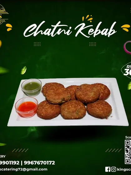 Our Chatni Kebabs are flavorful patties served with both green chutney and sweet chili sauce. They are a perfect snack for any time of the day.