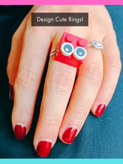 Design cute rings with googly eyes and colorful blocks. The possibilities are endless in our workshop.