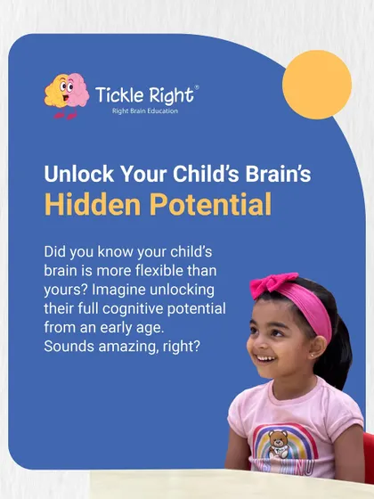 Did you know your child's brain is more flexible than yours? This graphic explains how we can unlock their full cognitive potential by starting early with the right stimulation.
