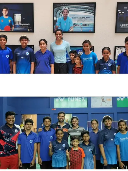 A special moment for kids from Blue Caps Sports Arena, who had the privilege to train at our High-Performance Centre and meet the champion, PV Sindhu.