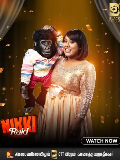 Another vibrant poster for 'Nikki Raid'. The show is designed to be a fun and engaging platform for kids, making it ideal for educational and youth-focused brands.