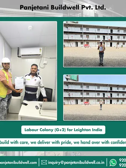 A moment of pride as we officially hand over the completed G+2 labour colony project to Leighton India. We build with care, deliver with pride, and hand over with confidence.