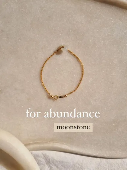 Another look at my Moonstone charm bracelet, a stone for emotional stability and abundance.