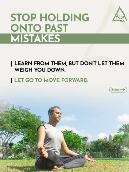 Stop holding onto past mistakes. Learn from them, but don't let them weigh you down. Let go to move forward.