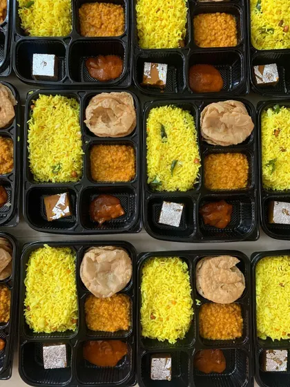 Another shot of the neatly packed special observance meals.