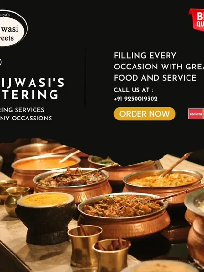 My promise is to fill every occasion with great food and service. This image shows a traditional spread in copper pots, highlighting my commitment to authenticity.