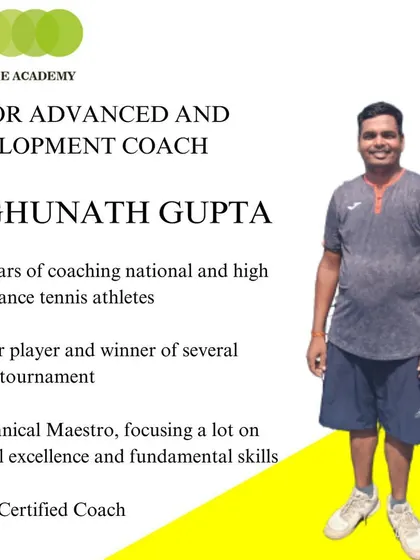 Meet our Junior Advanced and Development Coach, Raghunath Gupta. With over 20 years of experience coaching high-performance athletes, he is a technical maestro dedicated to building fundamental excellence in our players.