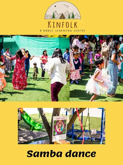 The celebration culminated in a Samba dance party on our lawn. Children and teachers danced together, experiencing the joyful spirit of the Brazilian Carnival.