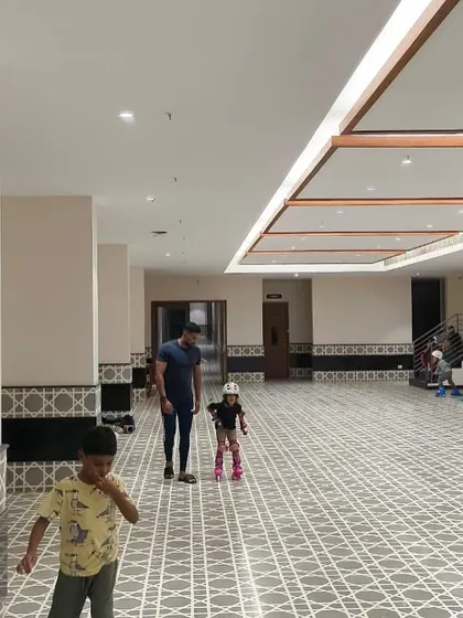 In our inclusive classes, every child gets the space and guidance they need. Here you can see a private skating lesson in progress, where our coach provides personalized instruction to help a child build balance and coordination at their own pace.