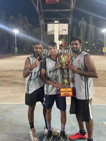 Holding the runner-up trophy at the Mudhogi Club Open Tournament. Another solid performance from the team.
