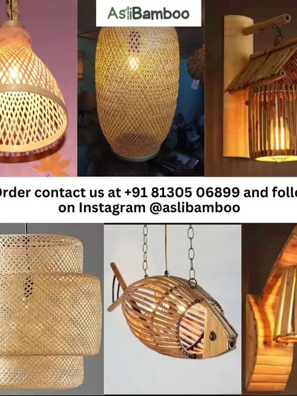This selection of our bamboo and rattan lights demonstrates the different moods they can create, from the playful fish-shaped pendant to the sophisticated tiered chandelier. Each piece is handcrafted to bring a unique character to your space.