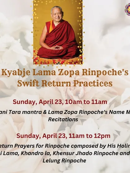 We organized special prayer sessions for the swift return of our precious Guru, Kyabje Lama Zopa Rinpoche, including Cittamani Tara mantra recitations and the chanting of his name mantra.