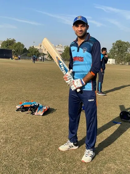 Captain Rajat Paliwal after leading his Services team to a historic win in the Vijay Hazare Trophy quarterfinal with a crucial 65 not out.