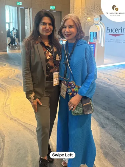With a dear colleague at ISDS 2025. These global meetings are a wonderful opportunity to connect with peers and absorb different perspectives on skin quality and treatment.