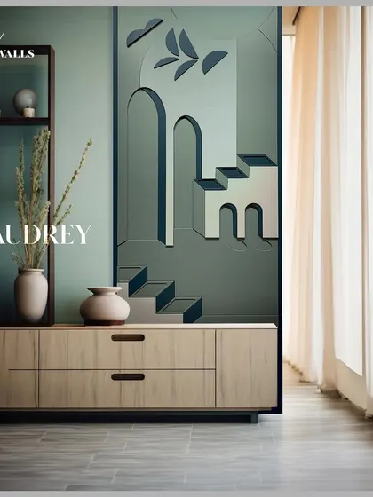 The 'Audrey' panel is modern art for your walls. The design depicts futuristic innovation and boundless creativity through its clean, architectural forms and minimalist details.
