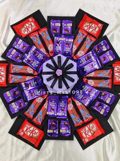 The third layer of the butterfly explosion box, packed with even more chocolates for the ultimate treat.