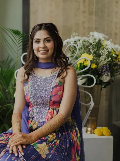 Another portrait from her Mehendi. She looks so happy and relaxed.