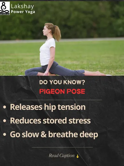 Our hips often store emotional and physical stress. Pigeon Pose is a deep hip-opener that I teach to help release this stored tension, which is crucial for both physical comfort and emotional well-being.