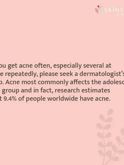 If you experience frequent and repeated breakouts, it's a sign to seek professional help. This graphic emphasizes that while common, persistent acne requires a dermatologist's diagnosis and care.