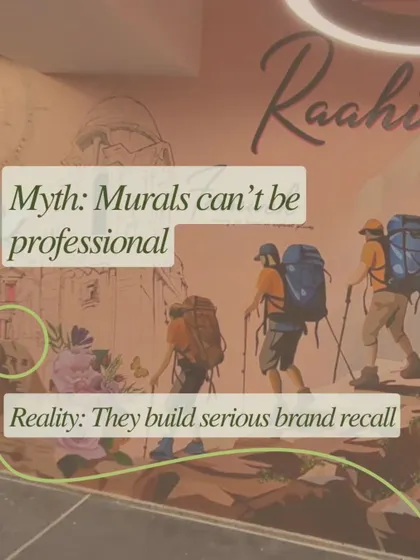 Myth: Murals can't be professional. Reality: A well-executed mural is a powerful tool for building serious brand recall and creating a professional, curated environment.