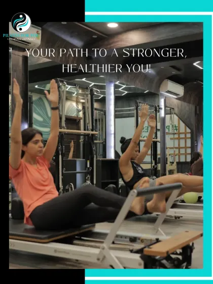 Arms raised, this group exercise on the Reformer targets the core and improves spinal articulation. It's a powerful move for building a stronger, healthier back and abdomen.