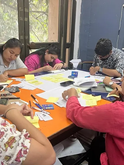 Another group of students deeply focused on the workshop task. These intensive sessions are designed to bridge the gap between academic theory and professional practice in heritage conservation.