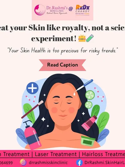 Treat your skin like royalty, not a science experiment. This post warns against risky DIY skincare trends and emphasizes that your skin health is too precious for harsh, unproven ingredients. Trust a dermatologist, not a random trend.
