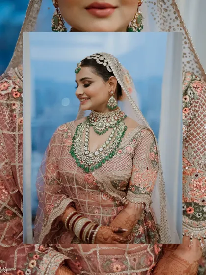 A beautiful, happy portrait of the bride framed by her own veil.