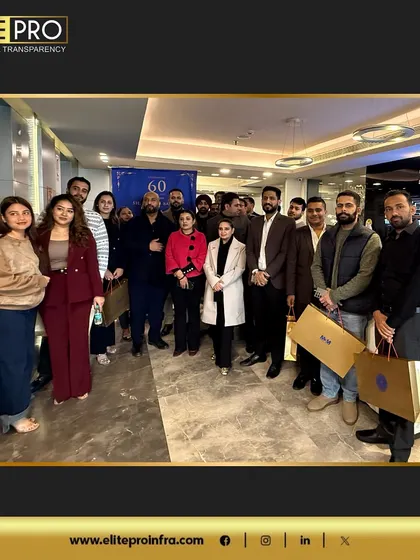 A group photo of our team with representatives from M3M India, celebrating the 60th birthday of their visionary chairman. Moments like these strengthen our professional bonds and fuel our collaborative spirit.