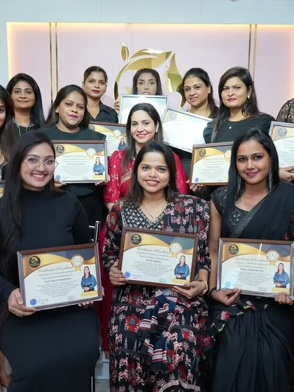 A group of newly certified professionals from our Salon Cosmetology Diploma course. I am so excited for their future in the beauty industry.