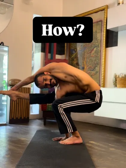A still from my practice of a challenging standing balance. People often ask "How?", and the answer is always: practice and all is coming.